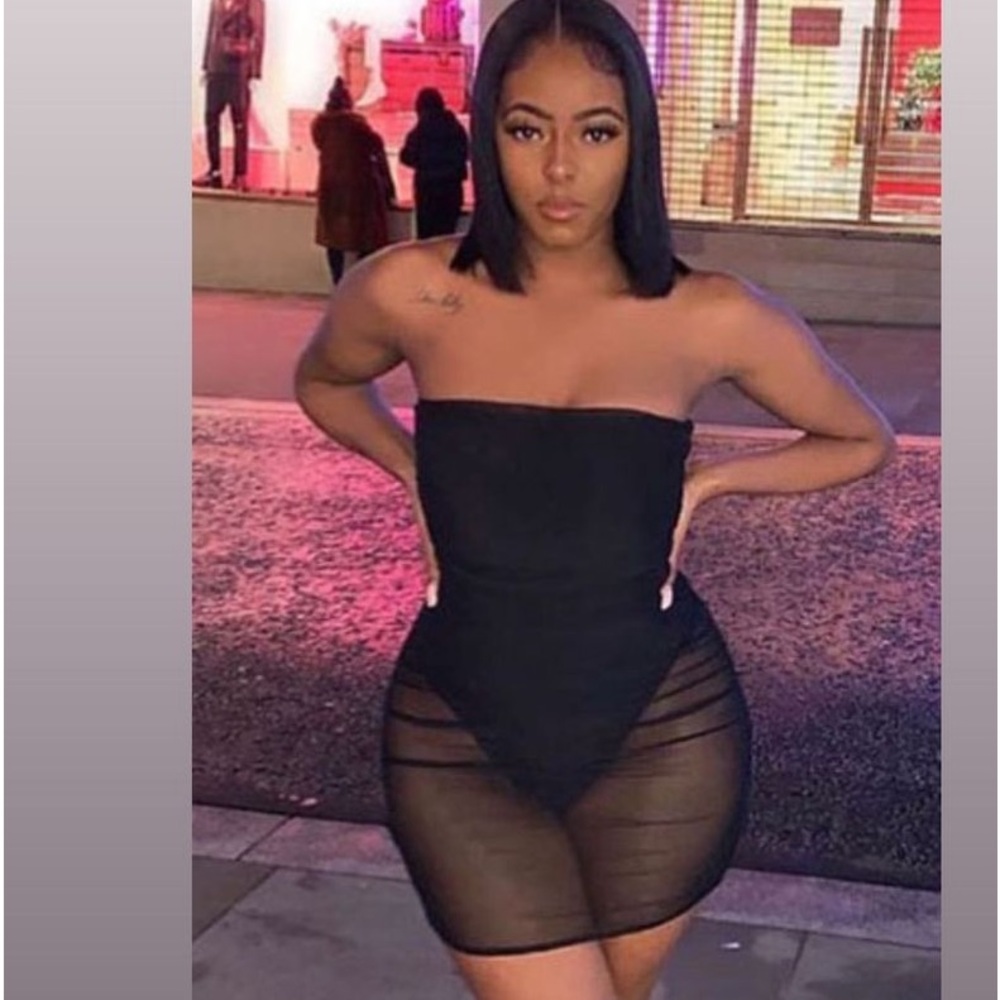 Halter Sheer Dress